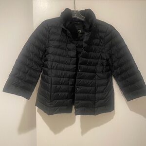 J McLaughlin 3 Quarter Sleeve Puffer with fur trim collar